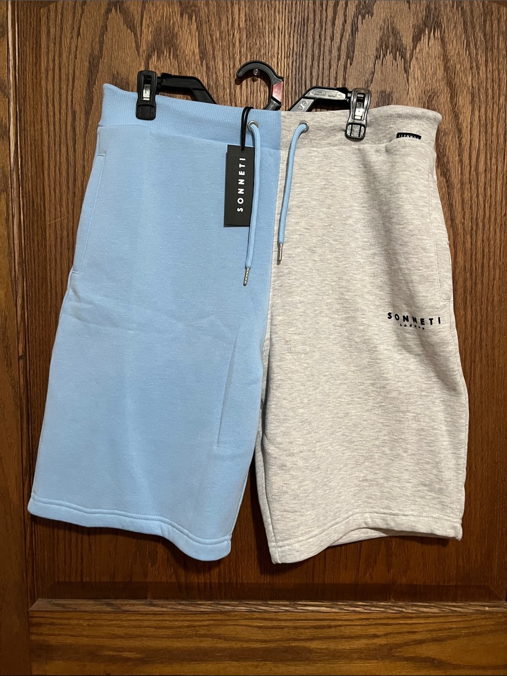 Men’s Athletic Shorts in Light Blue and Heather Gray